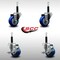 Service Caster 3'' SS Blue Poly Wheel Swivel 3/4'' Expanding Stem Caster Set 2 Brakes, 4PK SCC-SSEX20S314-PPUB-BLUE-2-TLB-2-34 - alternate 5